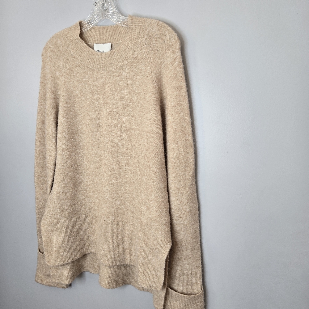 3.1 Phillip Lim Lofty Ragland Pullover Sweater Ecru Hi Low Wool Alpaca Sz Large - Picture 3 of 8